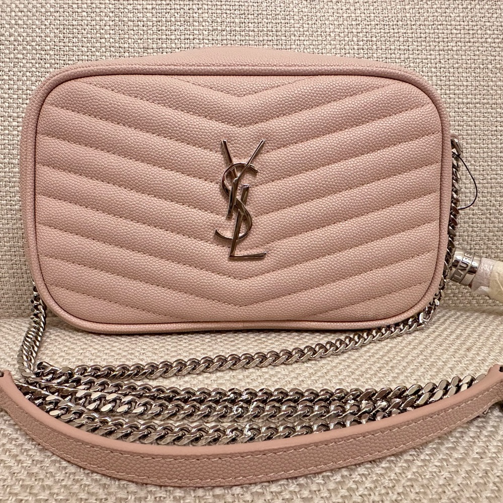 COPY - MINI LOU GRAINED LEATHER WITH TASSEL SILVER HARDWARE